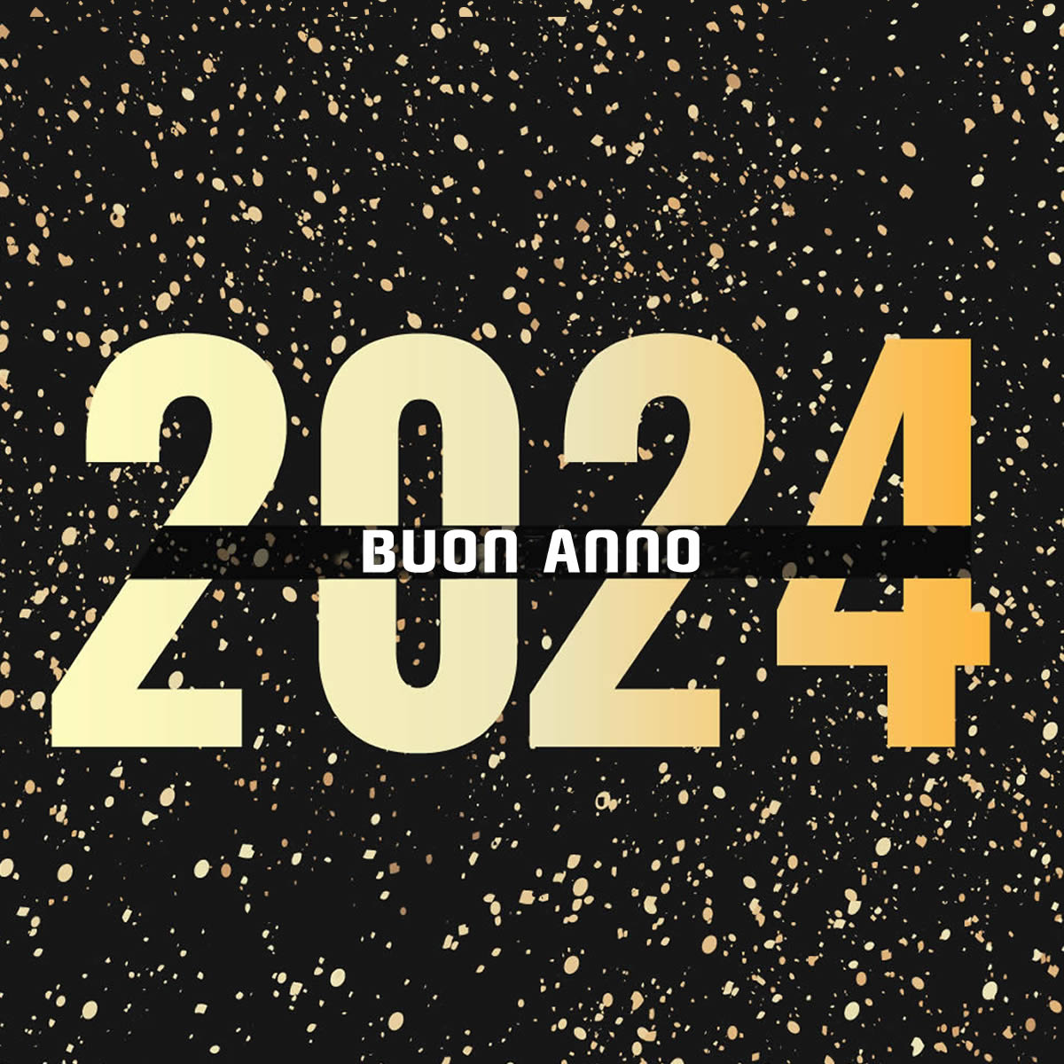 immagine con coriandoli colorati per gli auguri di buon anno 2024